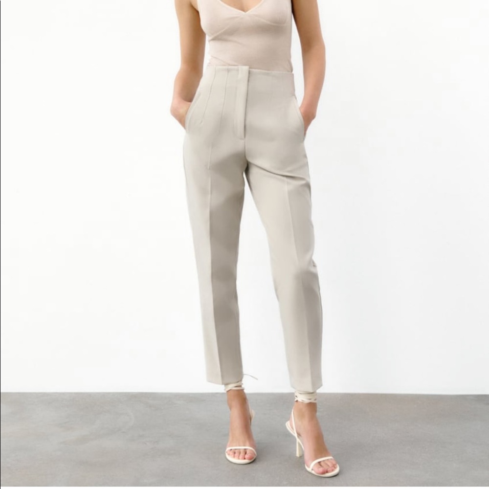 High Waisted Zara Pants with Darts